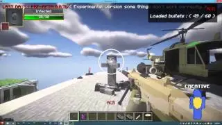 Minecraft shooting infected zombie off building!