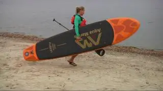 Aqua Marina 10' Deluxe Inflatable Stand Up Paddle Board on QVC