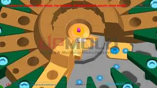 Cooling fan blades, Turbo blade, Fan Impeller, Rotating Blades plastic mold design by Upmold
