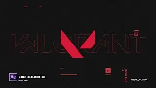 VALORANT Logo Animation in After Effects - Glitch Animation - After Effects tutorial - Free template