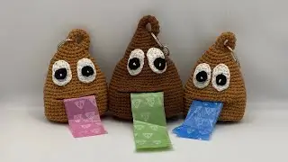 Dog poo bag holder keychain