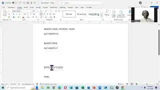 HOW TO INSERT TIME AND DATE IN WORD