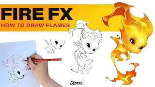 How to Draw Stylized Flames | Elemental Fire Character Design