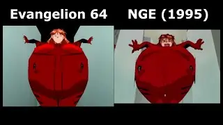 [COMPARACIÓN] Asuka sumergida en el magma Evangelion episodio 10 vs evangelion 64