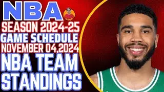 NBA LATEST TEAM STANDINGS NOVEMBER 03,2024|JAYSON TATUM 29 PTS 7 REBOUNDS|NBA LATEST GAME SCHEDULE