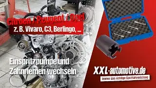 Teil 2: Zahnriemen und Einspritzpumpe tauschen beim DV5 Motor  (Citroen, Peugeot, Opel, ...)