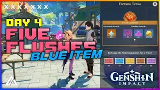 FIVE FLUSHES - DAY 4 BLUE ITEM | GENSHIN IMPACT | CG GAMES