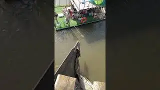 06/17/2022 The wreck of a two-story raft on the Ufa River