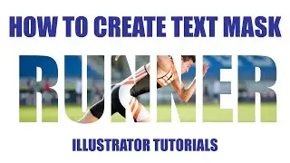 How to create text mask  | How to make clipping mask with text |  illustrator Tutorials