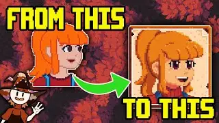 Learning how to make pixel art portraits for my indie game