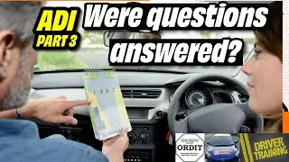 ADI Part 3 marking sheet were the pupils Queries followed up and answered