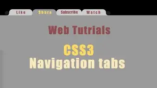 How To Make Menu Navigation tabs in HTML & CSS ( Web tutorials - уроки по веб )