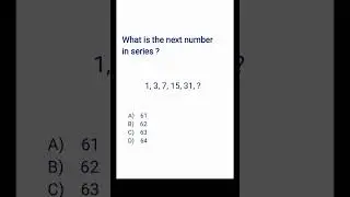 #numberseries #solve #reasoning #shorts #ytshorts