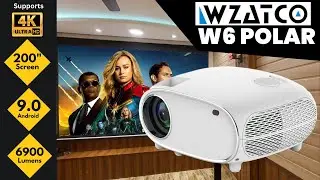 WZATCO W6 Polar⚡Best Full HD Projector for Home Cinema⚡Supports 4K