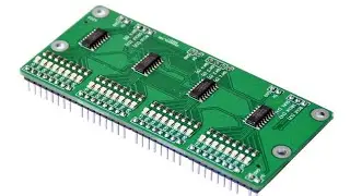 Shift register using 74595 as a module having four 74595 chips with 32 outputs