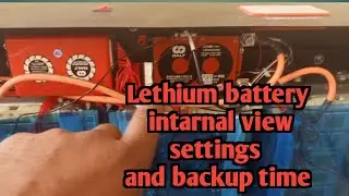 lethium battery internal view/ settings and backup time#moontech#solar #moontech544