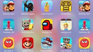 Troll Quest Video Games,StickWar,Subway Surf,Cube Surfer,Among Us,Tom Friends / Best 8 Games Of Ipad