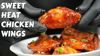 How To make CRISPY Wings in the Air Fryer | Sweet Heat Chicken Wing Recipe