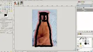 GIMP-2.7.4 RGGJAN new foreground extraction tool  in action on windows7.