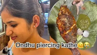 First piercing + Tried fish fry in banglore 💫🖤#youtube #trending #viral#kannadavlogs#kannada 