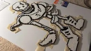 Undertale's Papyrus Sprite Made Out of Perler Beads