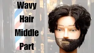 Wavy Middle Part Hair Tutorial - TheSalonGuy