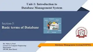 Basics Terms of Database Management System | Unit-1 | Lecture-2