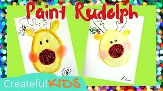 How to Paint Rudolph with Watercolors | Christmas Art Project for Kids