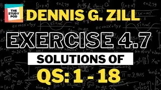 Ex 4.7: Q 1 - 18 | Cauchy Euler’s Equation | Dennis G. Zill | Solutions | The Study Pod