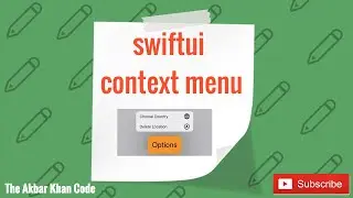 SwiftUI Context menu | SwiftUI Popup menus | In Urdu/Hindi | Tutorial #7 | Part #1