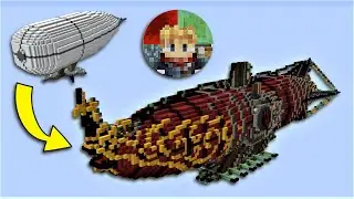 Minecraft: I TRANSFORM my Friend's Blimp into a Fire Nation Airship FLYING MACHINE!!