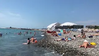 10 июля 2022 Имеретинская набережная, море + 24, погода +28, пляж Сириус 🌞
