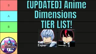 [OUTDATED] The ULTIMATE Anime Dimensions TIER LIST!