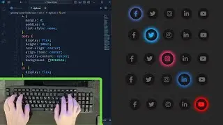 Create Stunning Glowing Social Media Icons with HTML & CSS | CSS3 Animation Tutorial