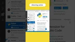 Visual Studio Code Extension - Python | Learning Section