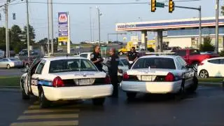 3 Cops Arrest Man on Sidewalk