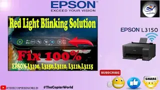 EPSON - L3150/L3110/L3100/L3115/L3116 || Service Required Solution || Red Light Blink Solution