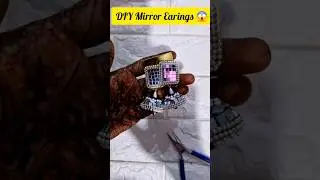 DIY Mirror Earings 🪞 #youtubeshorts #shorts #shortvideo #diy #mirror @CrafterAditi #viral