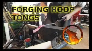 Blacksmith Forging Hoop Tongs for Axe Making