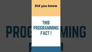Programming Facts #1 #programming