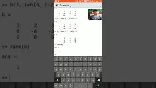 Finding the rank of a matrix in matlab