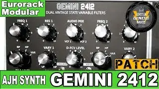 AJH Synth GEMINI 2412 Demo Eurorack Synth Jam Test Patch Dual Vintage State Variable Filters