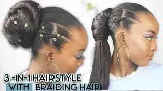 3 Quick and Easy Hairstyles with braiding hair, FOR ALL HAIR TYPES!