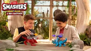 New Smashers Dino island T-Rex Battles with armoury and weapons that really fire. The battle is on!