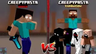 Herobrine vs All Creepypasta Legends | Creepypasta Expansion