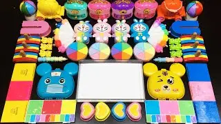 RAINBOW Slime ! Mixing random into CLAY Slime I Relaxing slime videos