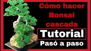 COMO HACER || ARBOL BONSAI DE ALAMBRE ||ARTIFICIAL ||CASCADA DIY