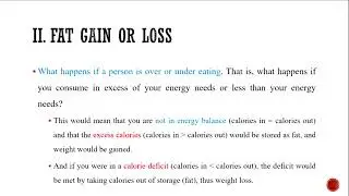 Chapter 7 Weight management