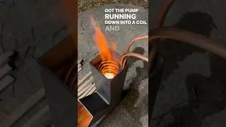 My rocket stove water heater.