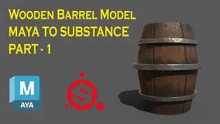 Gaming Asset || Wooden Barrel modelling Part - 1 || 3d Modelling || Maya || Substance Painter